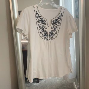 Poly/cotton blend knit top
